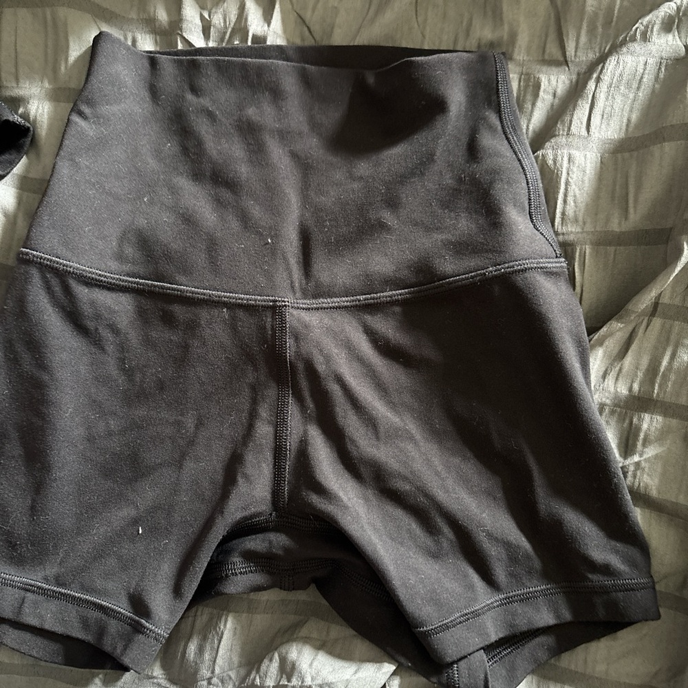 Lululemon Athletica Black Bike Shorts High-Waisted Stretch
